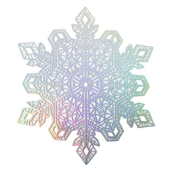 Silver Snowflake Vinyl Placemat, 15.5x17.5