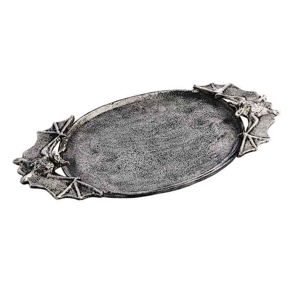 Midnight Shadows Bat Oval Platter, 17"