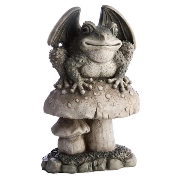 Grim Gardens Winged Frog Statue, 24"