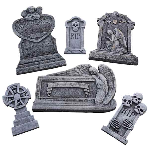 Set of 6 Tombstones, 21.1"