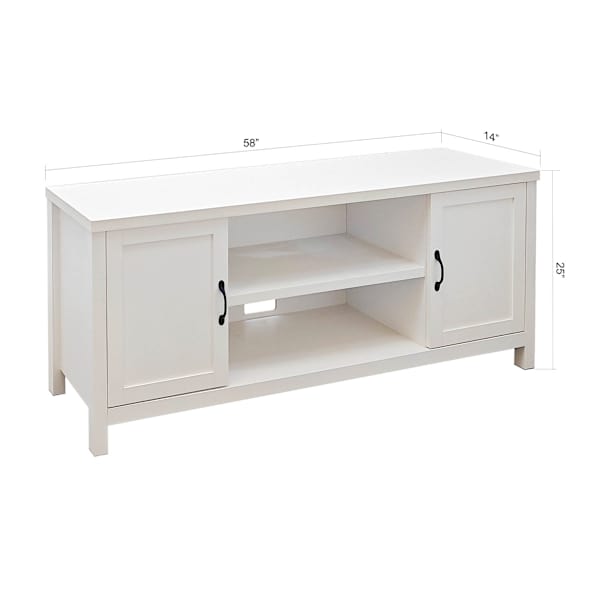 Lauren Media Cabinet, White