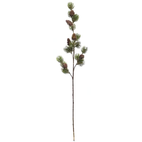 Glitter Ming Pine/Cone Spray, 28"