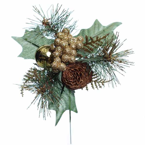 Ball, Berry, Cone & Pine Pick, 8"