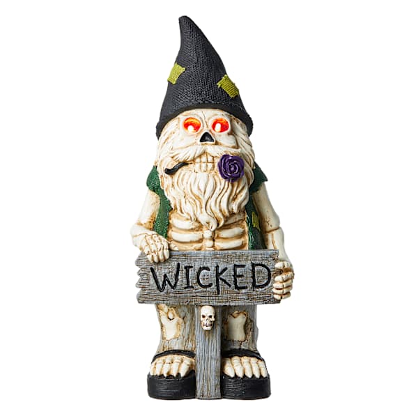 Grim Gardens LED Garden Gnome, 16"