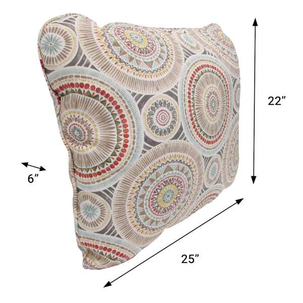 Medallion Sandstone Outdoor Corded Back Cushion