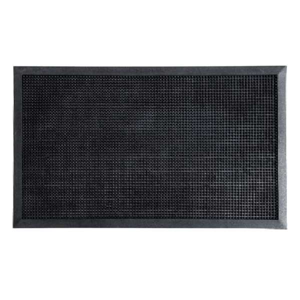 Rugged Black Outdoor Pin Mat, 18x30