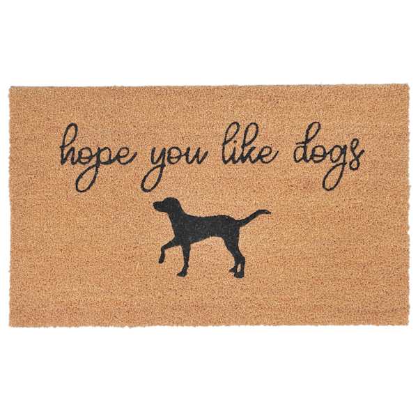 Hope You like Dogs Black Natural Coir Mat, 18x30