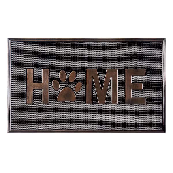 Paw Home Bronze Rubber Doormat, 18x30