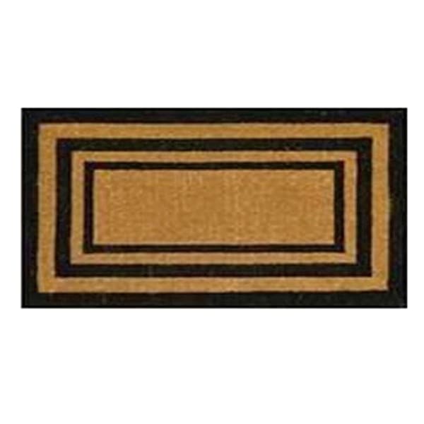 Providence Black Border Coir Mat, 18x30