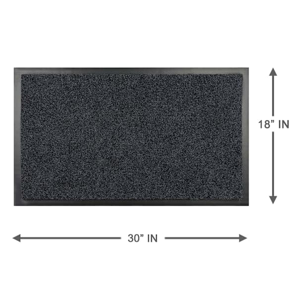 Grey Grizzly Grass Walk-Off Mat, 18x30
