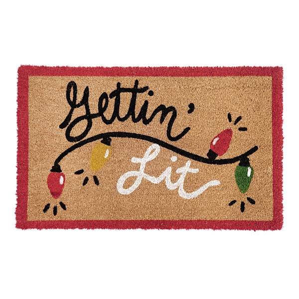 Gettin' Lit Coir Mat, 18x30