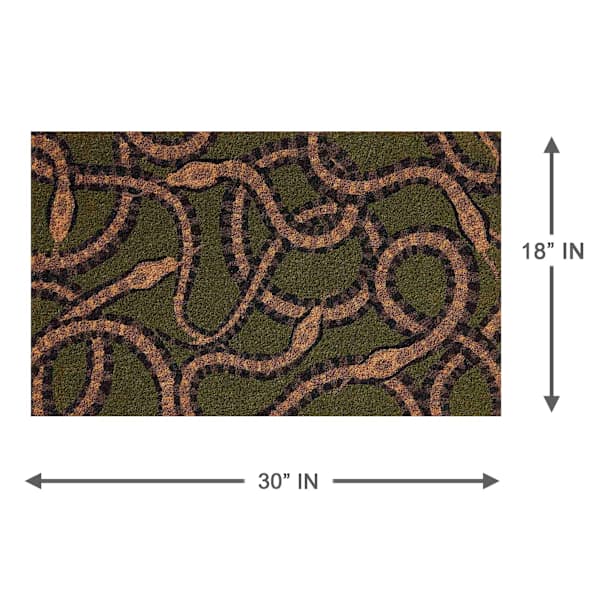 Spellbound Slithering Snakes Coir Mat, 18x30