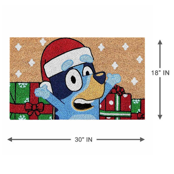 Bluey with Gifts Coir Mat, 18x30