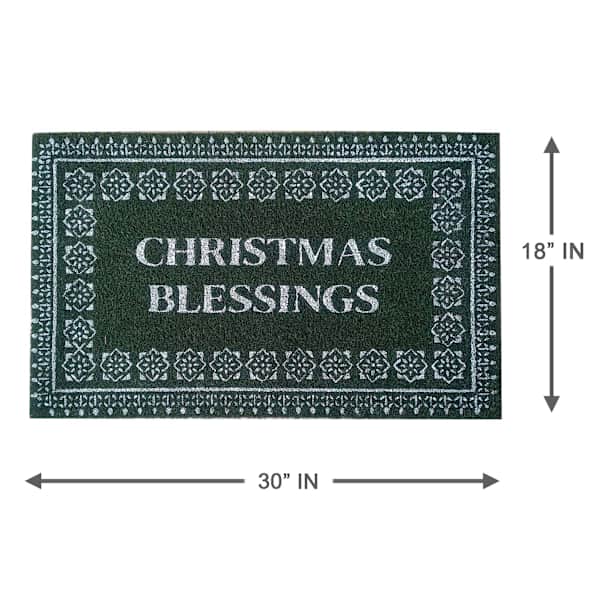 Christmas Blessings Coir Mat, 18x30