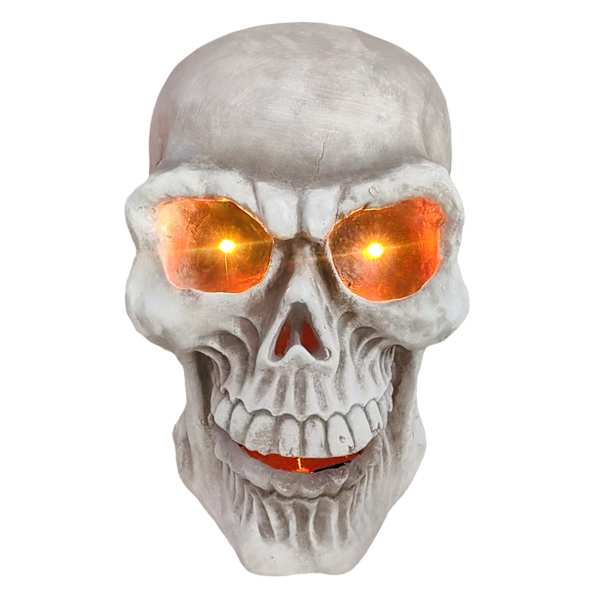 Giant Skull with Multicolor LED Eyes, 25"