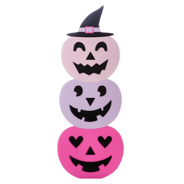 Hey Boo! Pink Jack-o'-Lantern Leaner, 32"