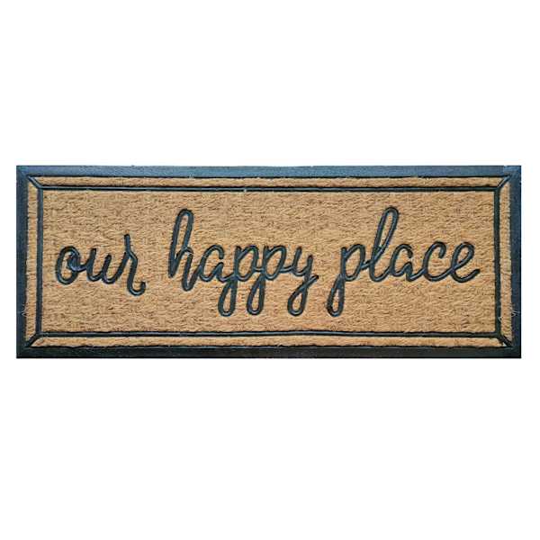 Mansion Our Happy Place Coir Mat, 14x36
