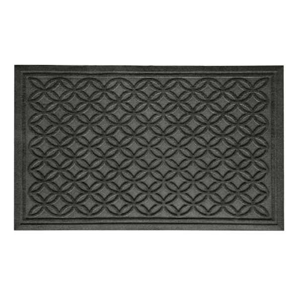 Light Grey Textured Rubber Doormat, 24x36