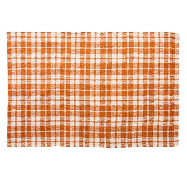 Orange Plaid Layering Mat, 24x36