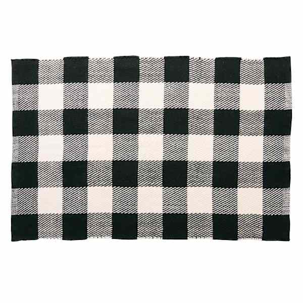 Black & White Buffalo Plaid Layering Mat, 24x36