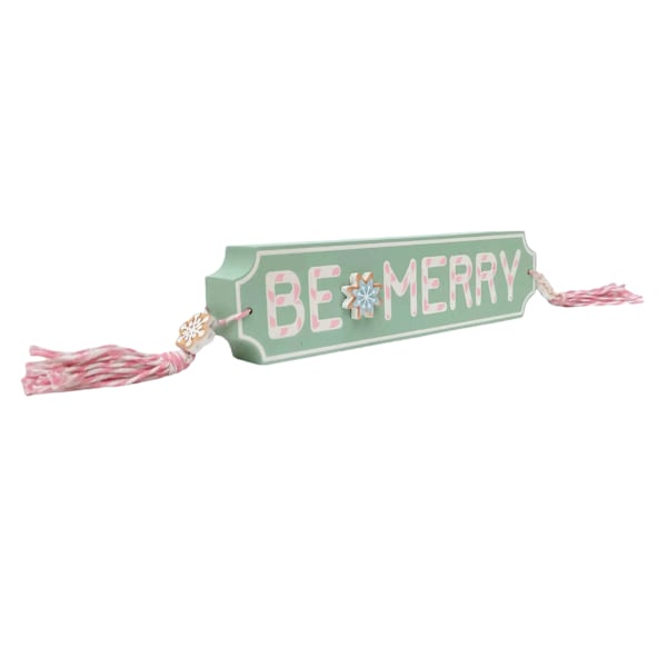 Green Be Merry Table Sign, 14"