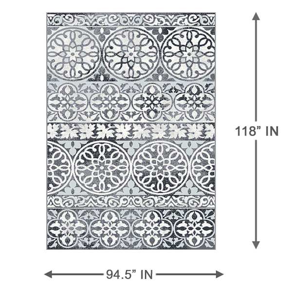 (A332) Fredrika Smoke Woven Area Rug, 8x10