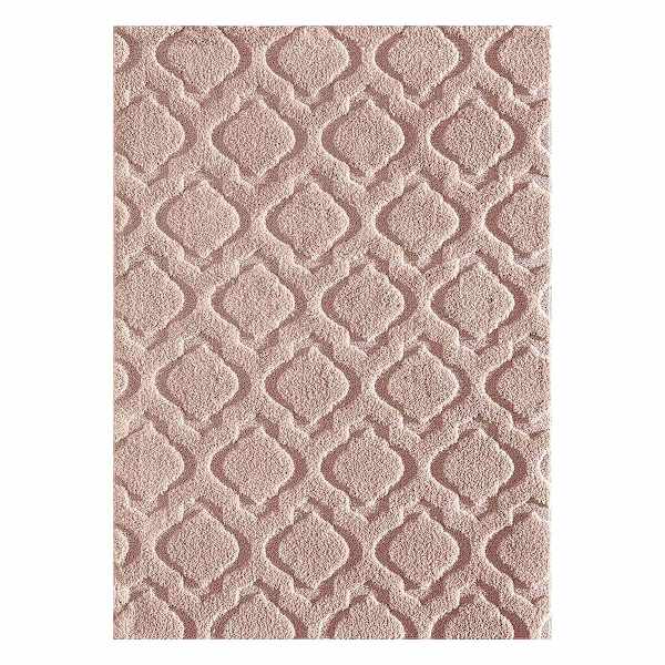 (D438) Jardel Blush Tufted Area Rug With Non-Slip Back, 8x10