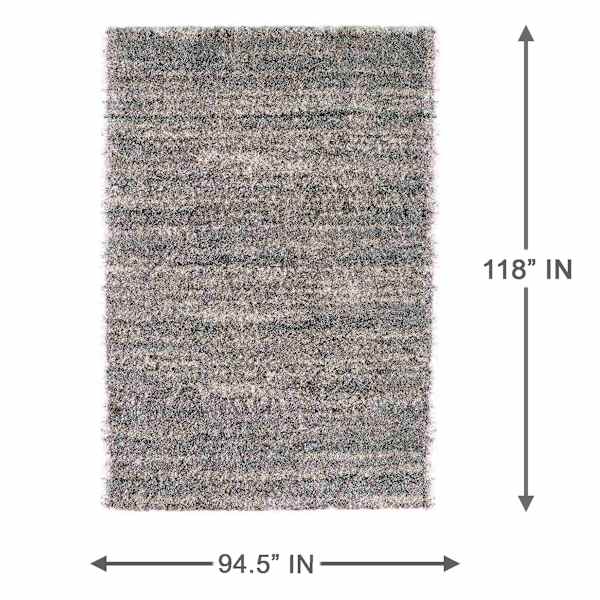 (C154) Eliza Grey Shag Area Rug, 8x10
