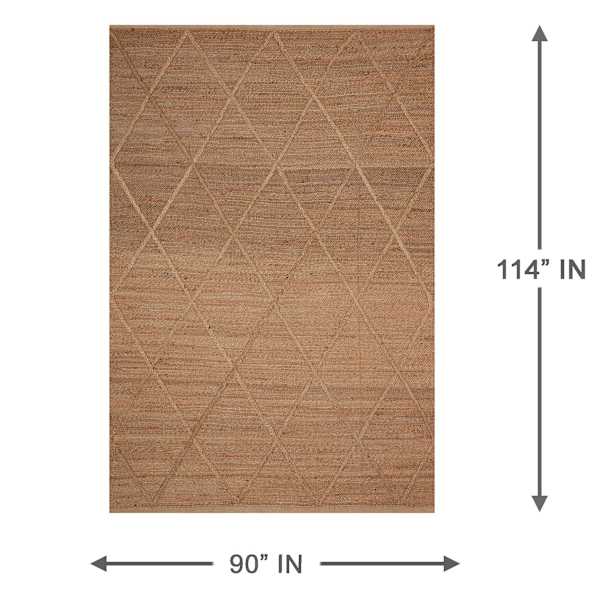 (B661) Providence Goldie Jute Diamond Design Area Rug, 8x10