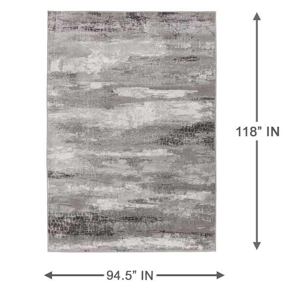 (A479) Camden Canbera Neutral Abstract Area Rug, 8x10
