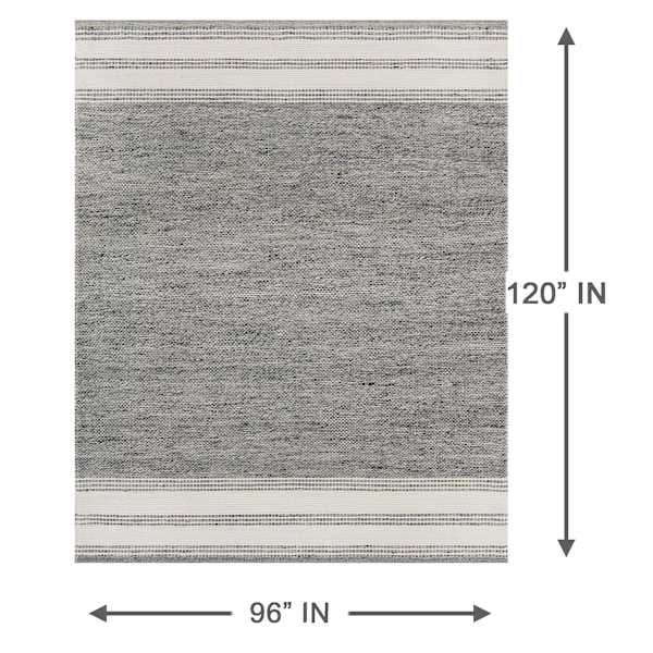 (A499) Ty Pennington Thornton Grey Woven Area Rug, 8x10
