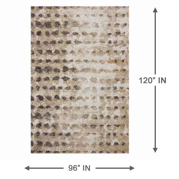 (A537) Cory Brown Painter Spalsh Area Rug, 8x10