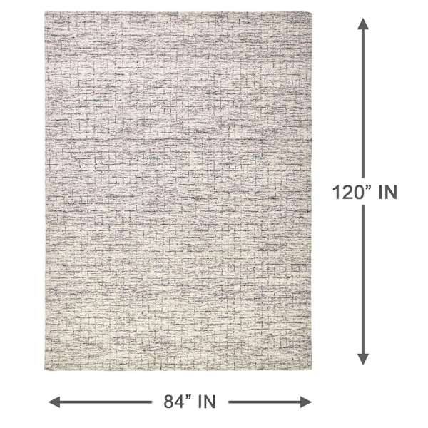 (A517) Crosby St. Tahoe Neutral Grey Textured Abstract Area Rug, 7x9
