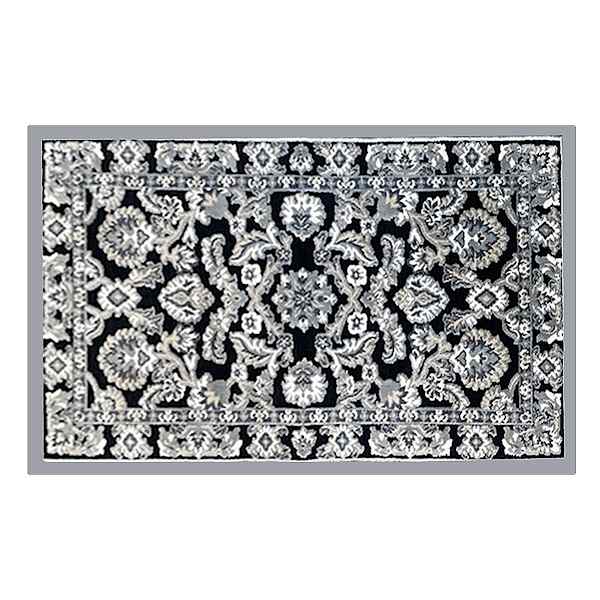 Arrington Black & Grey Traditional Border Washable Accent Rug, 26x45