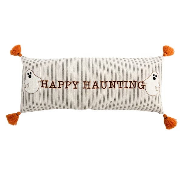 Happy Haunting Homespun Oblong Throw Pillow, 14x36