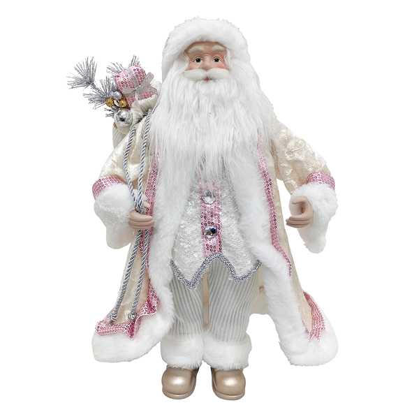 Pink Champagne Pink Santa with Gift Sack, 18"