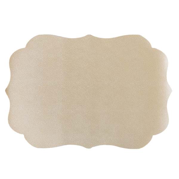Silver & Natural Amoria Faux Leather Placemats, 13x19