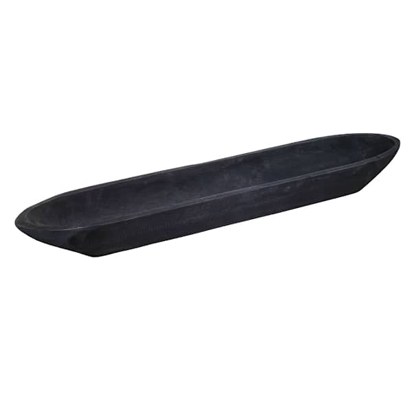 Black Paulownia Wooden Bowl, 32x7