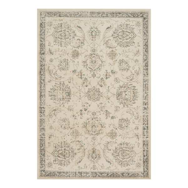 (D384) Norwich Traditional Ivory & Beige Area Rug, 5x7