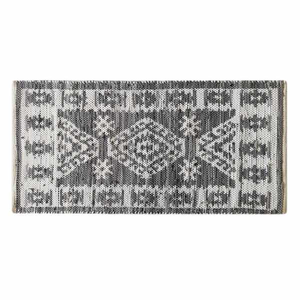 Boho Grey Tribal Chindi Accent Rug, 2x4