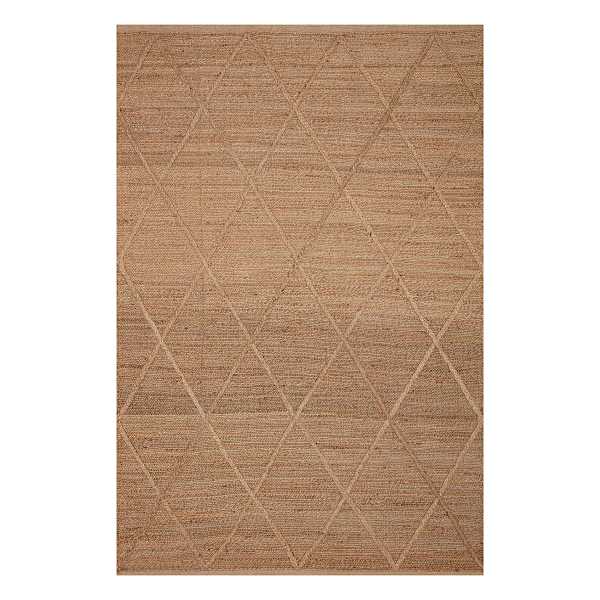 (B661) Providence Goldie Jute Diamond Design Area Rug, 5x7