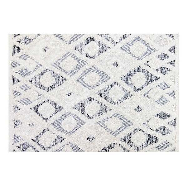 (B712) Found & Fable Gloria Cream Diamond Design Runner, 2x4