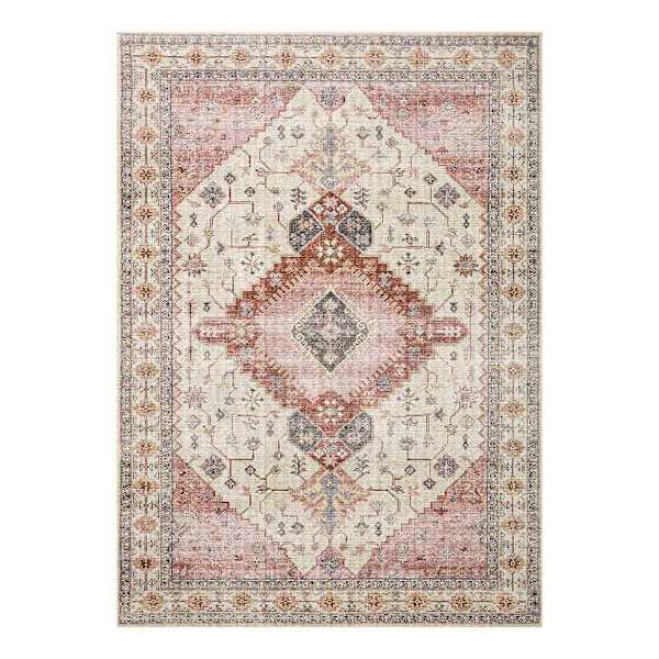 (D581) Khloe Multicolor Medallion Design Area Rug, 5x7