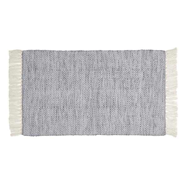 (B799) Crosby St. Grey Herringbone Accent Rug, 2x3