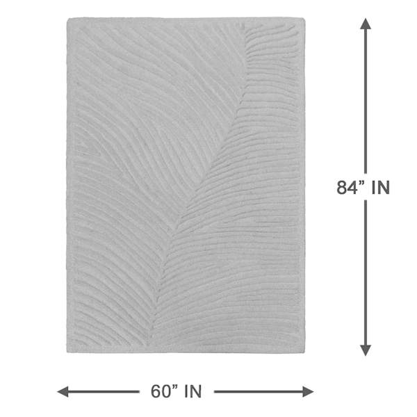 (A482) Crosby St. Neutral Palm Area Rug, 5x7