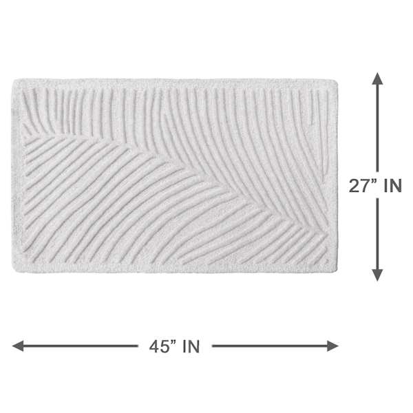 (A482) Crosby St. Neutral Palm Accent Rug, 2x3