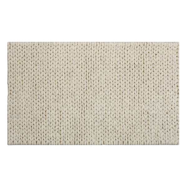 (A494) Honeybloom Ivory Chunky Knit Patterned Accent Rug, 2x4