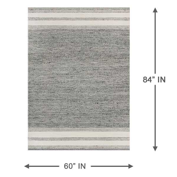 (A499) Ty Pennington Thornton Grey Woven Area Rug, 5x7