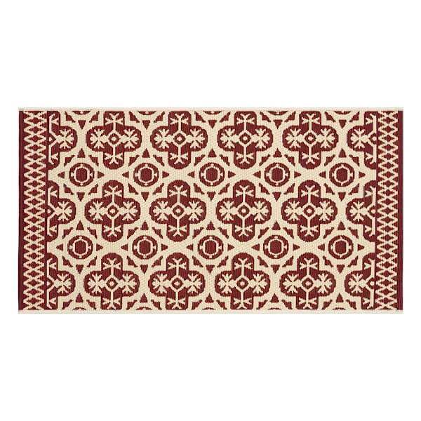 Tia Rust Utility Outdoor Accent Rug, 27x45