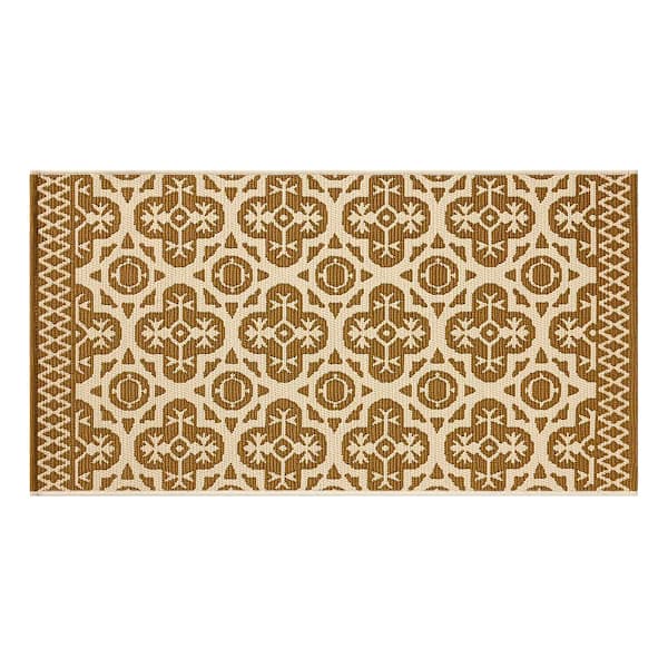 Tia Gold Utility Outdoor Accent Rug, 27x45